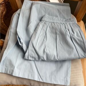 PrettyLittleThing Light Blue Pinstripe Trousers